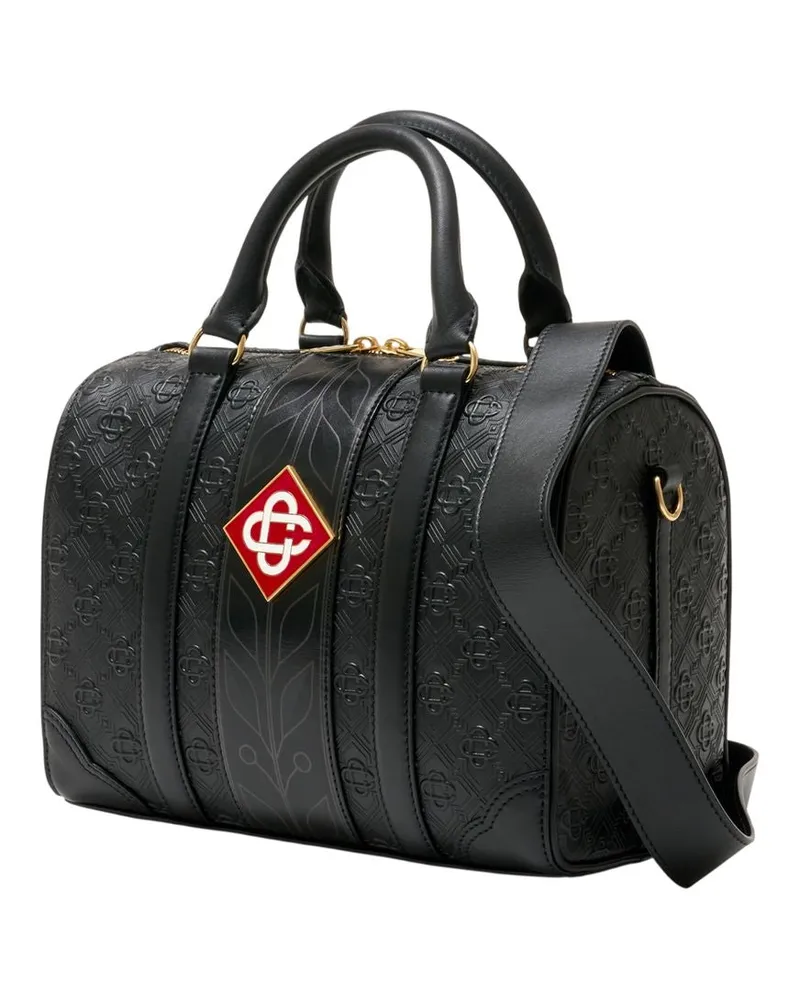 Casablanca Paris Men's Mini Weekender Travel Bag -  Leather Black Calfskin Travel-Bags Black
