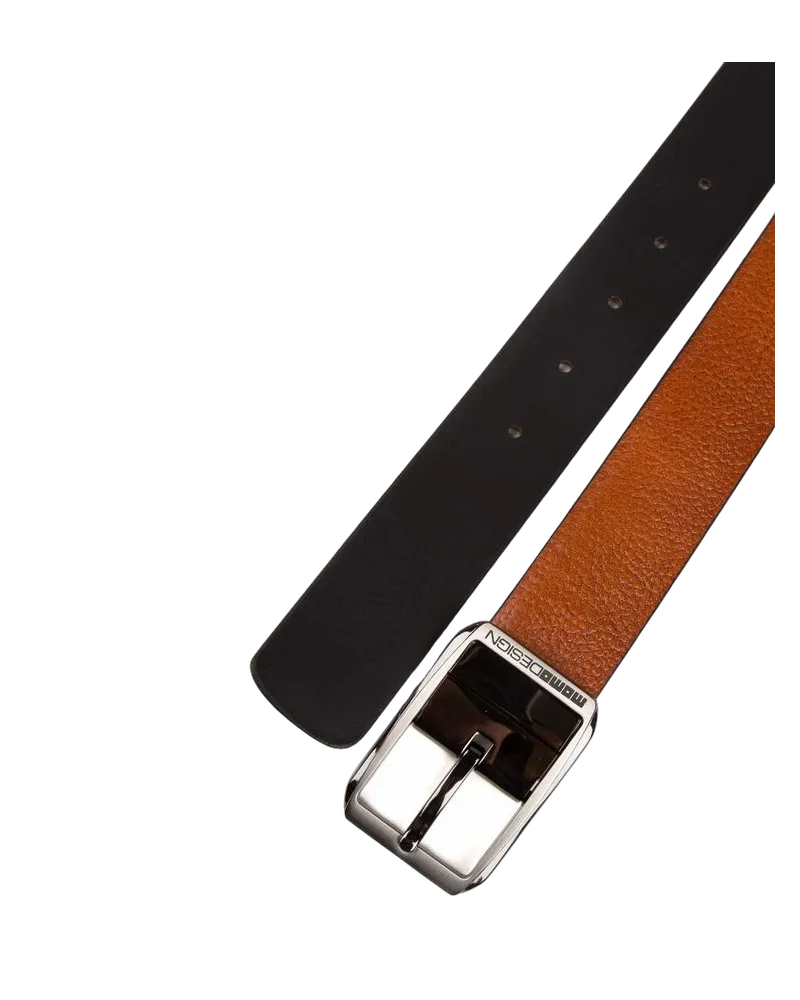 MOMO DESIGN Men's Belt Cuoio Genuine Leather Accessories Brown