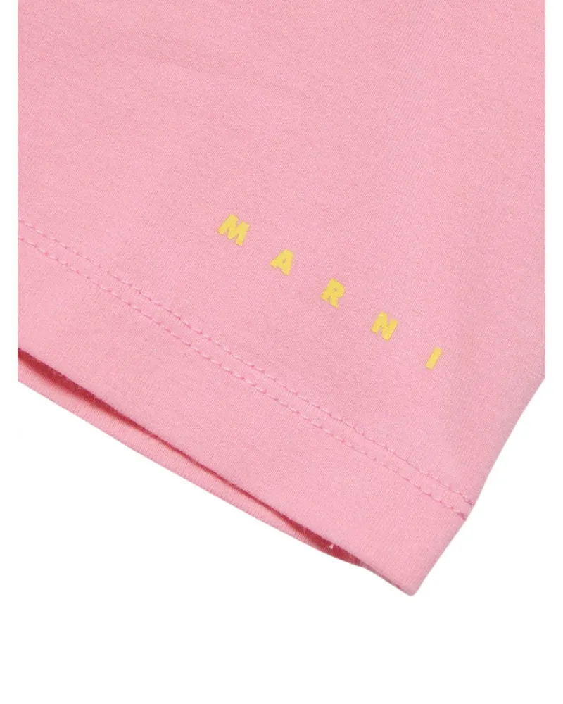 Marni Cotton-Elastane Stretch T-Shirt — Multicolor Multicolor