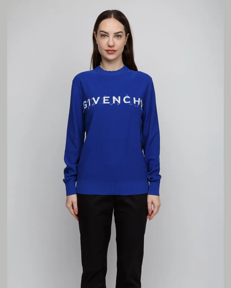 Givenchy Women's Blue Cotton Sweatshirt Clothing Blue