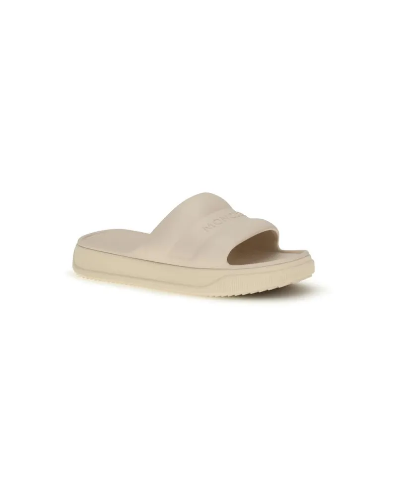 Moncler Women's Beige Rubber Slippers Beige