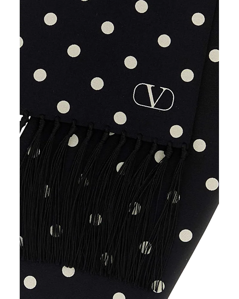 Valentino Garavani Neroburroburronero Exterior: Silk Sciarpe E Foulard Scarfs Black
