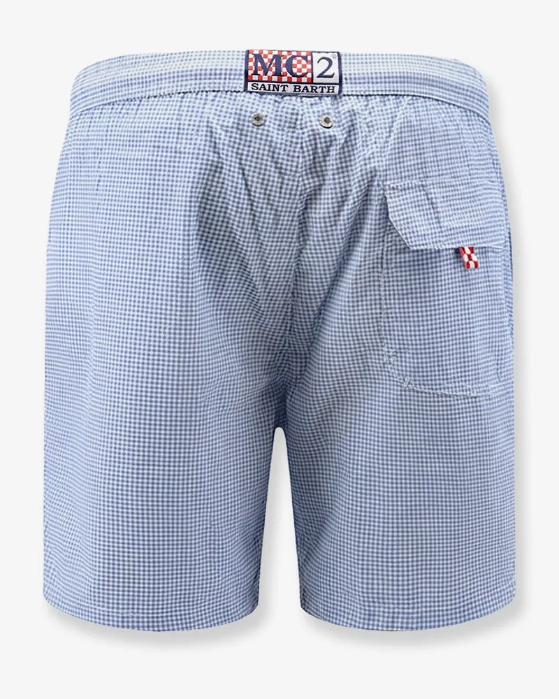 MC2 Saint Barth Men's Swim Boxer Shorts Blue Polyester Blue
