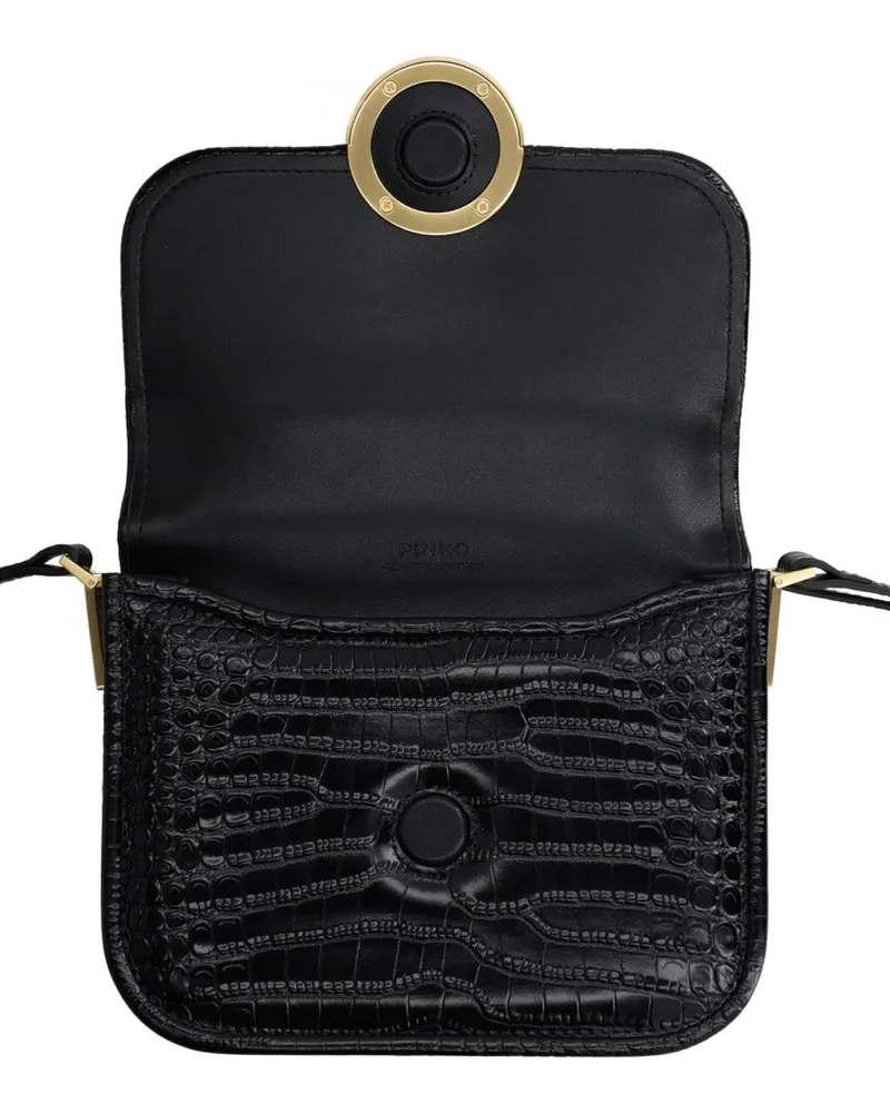 Pinko Women's Mini Love Bag Black Leather Shoulder Black