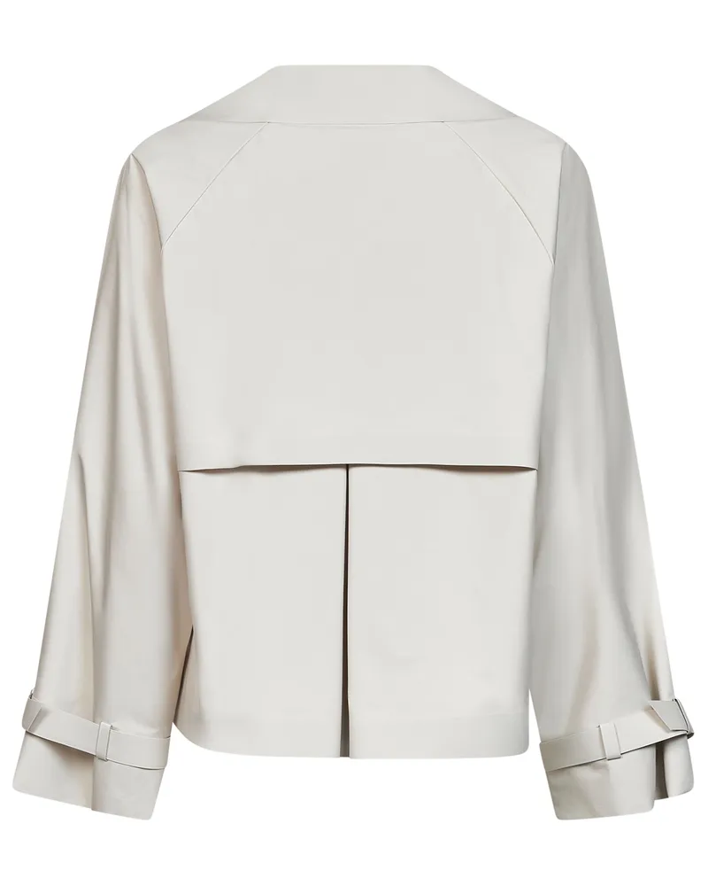 Max Mara Women's Short Trench Coat Wkdboero Beige Polyester Bomber Jackets Beige