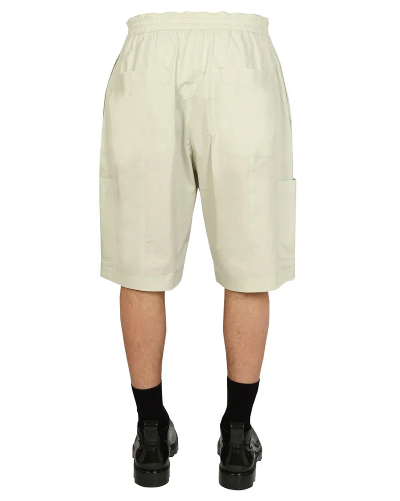 AMBUSH Elastic Cotton Bermuda Shorts — Green Green