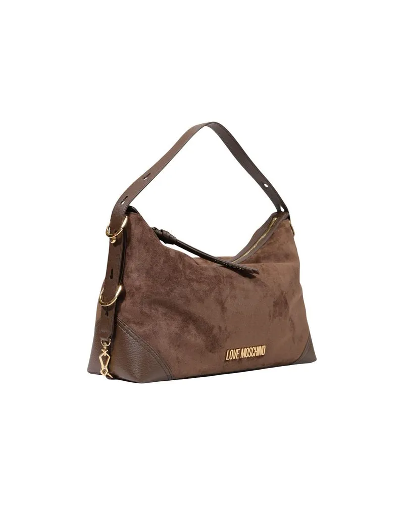 Moschino Women's Brown Polyester Handbag Bag Brown