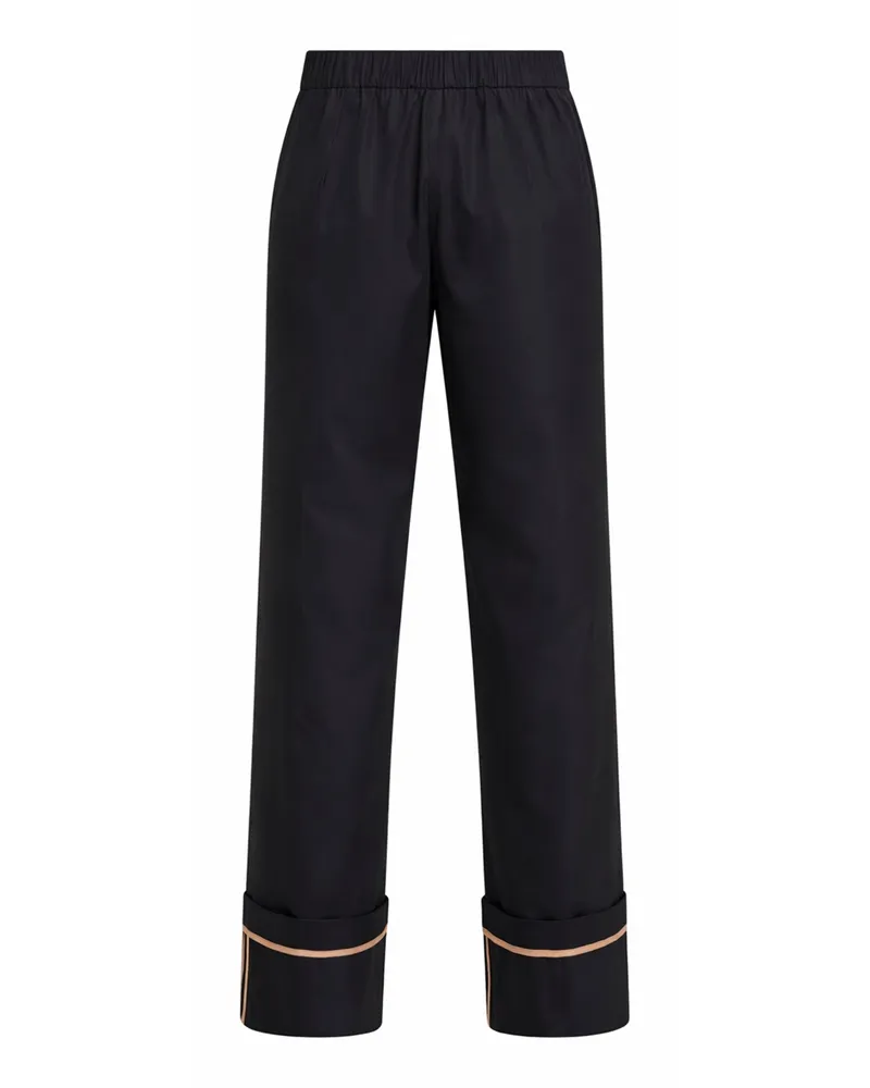 Herno Cotton Gabardine Trousers — Blue Blue
