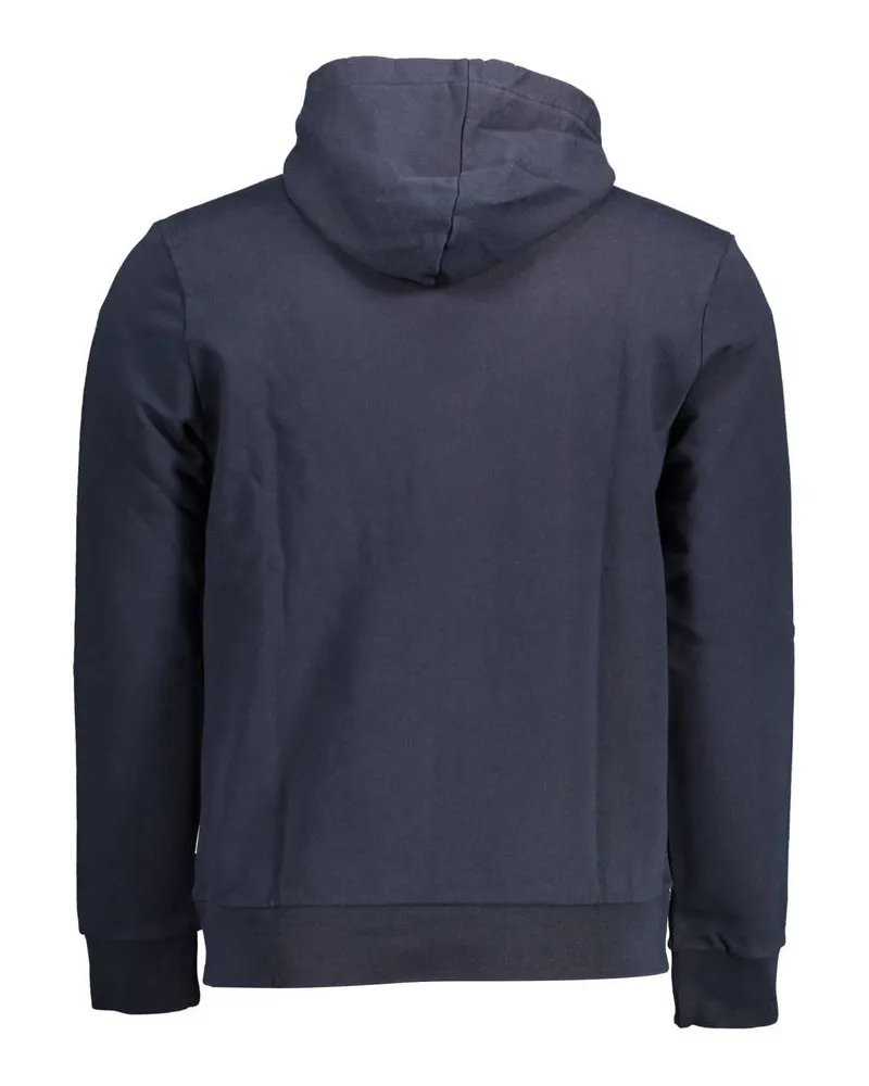 Napapijri Logo-Print Cotton Hoodie — Navy Navy