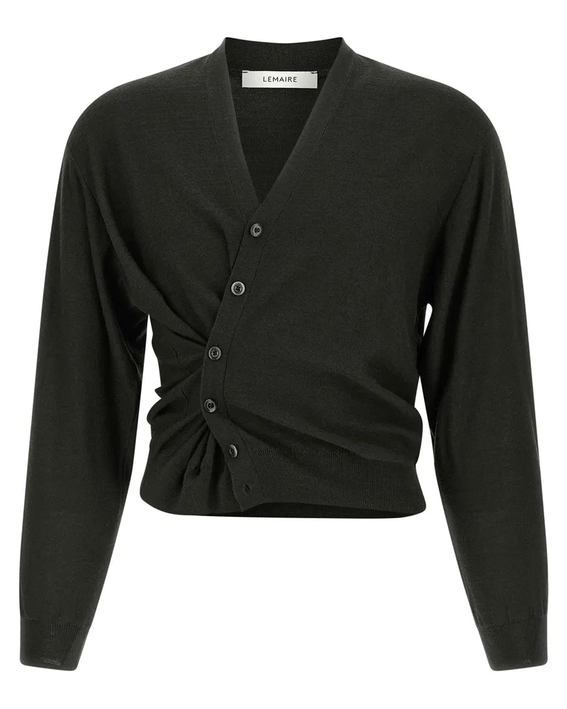Christophe Lemaire Men's Black Marabou Cardigan Clothing Black