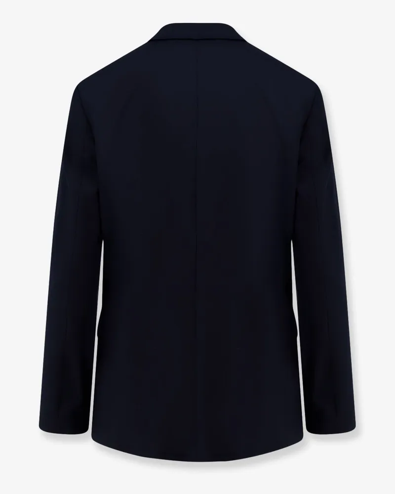 ALYSI Women's Blazer Virgin Wool-Blend Blue Polyester Blazers Jacket Navy