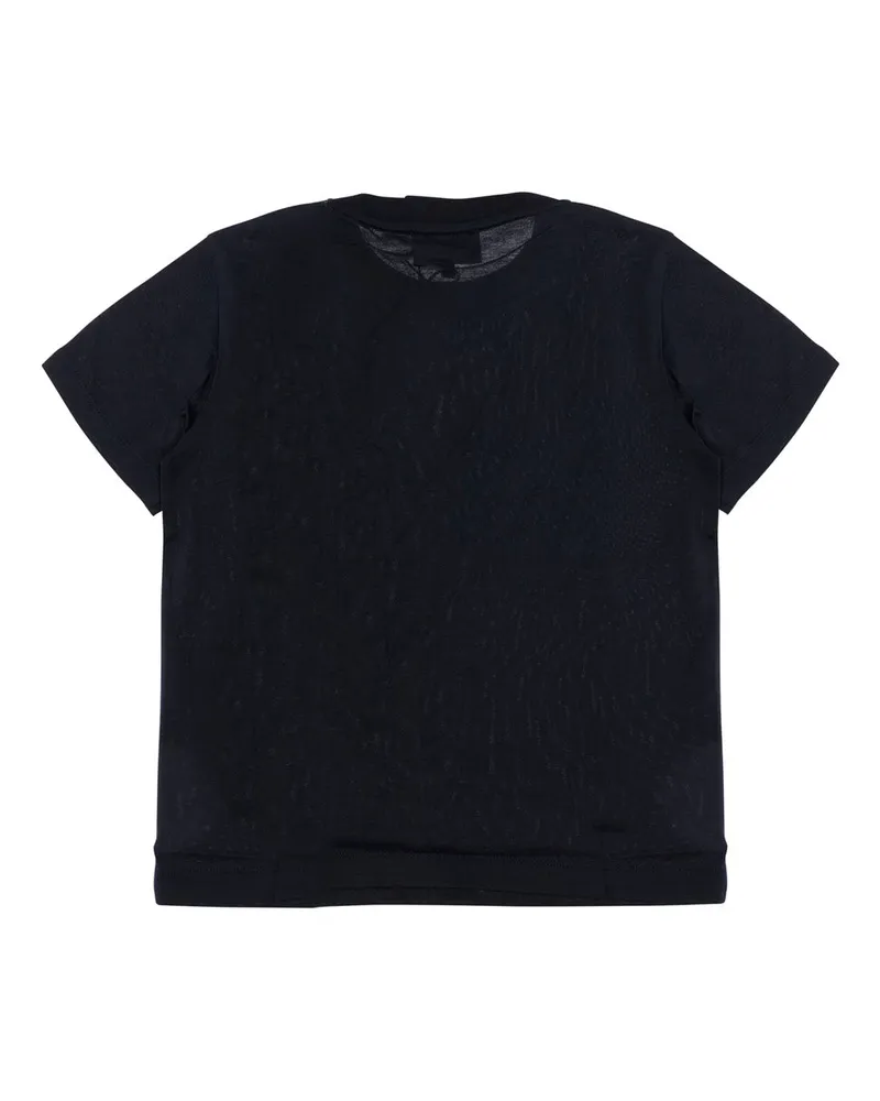 Emporio Armani Logo-Print Cotton T-Shirt — Black Black