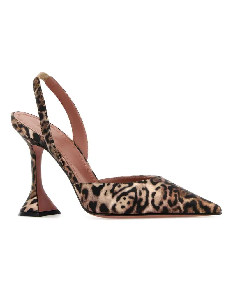 Amina Muaddi Hollisling95 Leopard Scarpe Con Tacco High Heel Shoes Brown