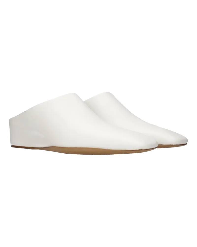 Jil Sander Women's White Leather Slippers White