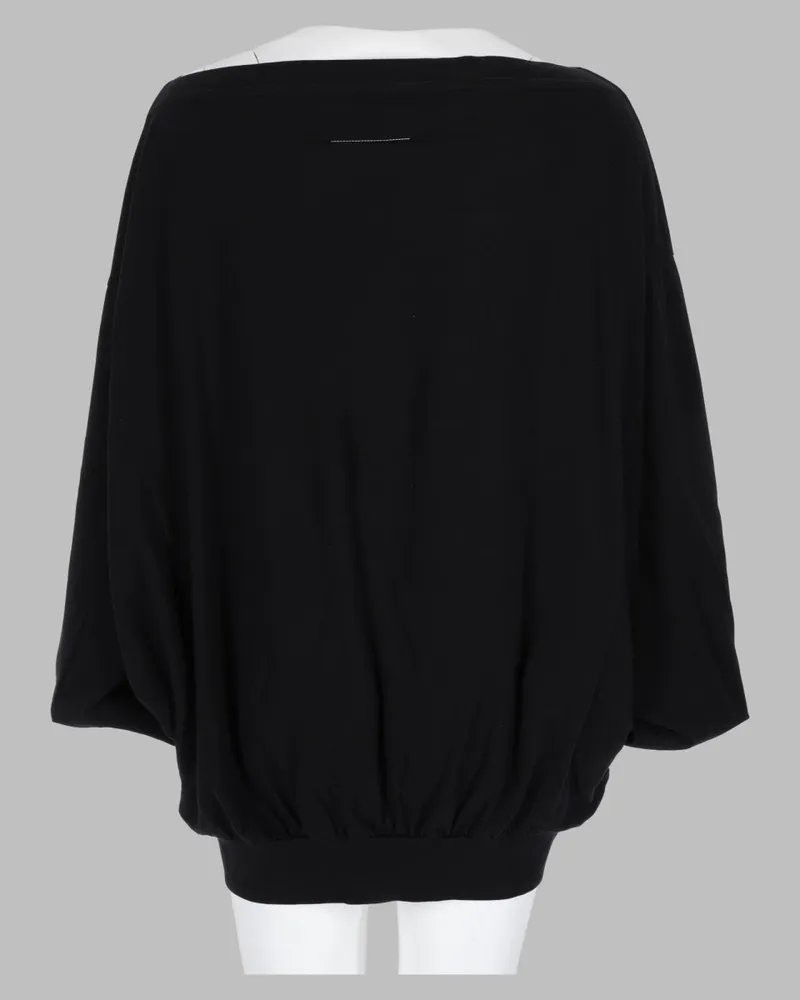 Maison Margiela Asymmetric Cotton T-Shirt — Black Black