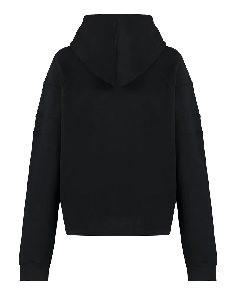Saint Laurent Women's Black Cotton Hoodie Hoodies Black