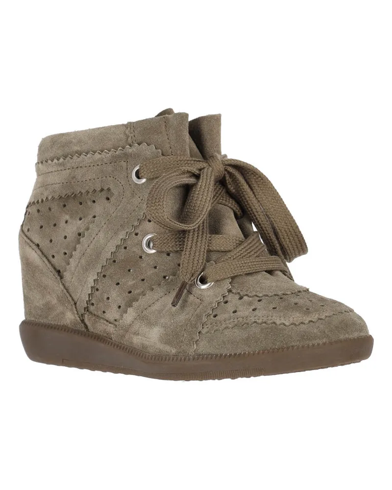 Isabel Marant Women's Sneakers Taupe Cowhide Leather Taupe