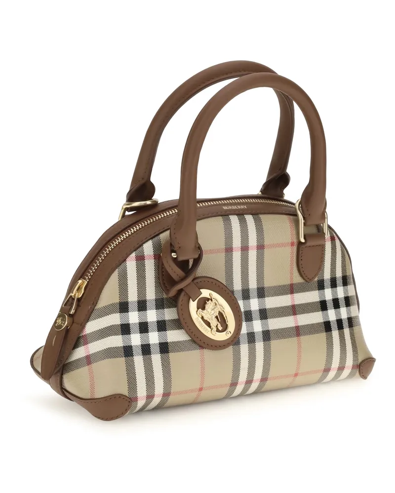 Burberry Women's Mini Primrose Top Handle Bag Archive Beige Canvas Handbags Hand Beige