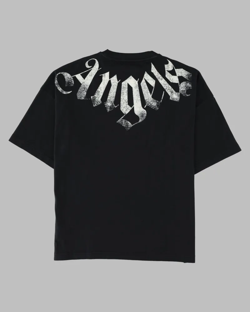 Palm Angels Logo-Printed Cotton T-Shirt — Black Black