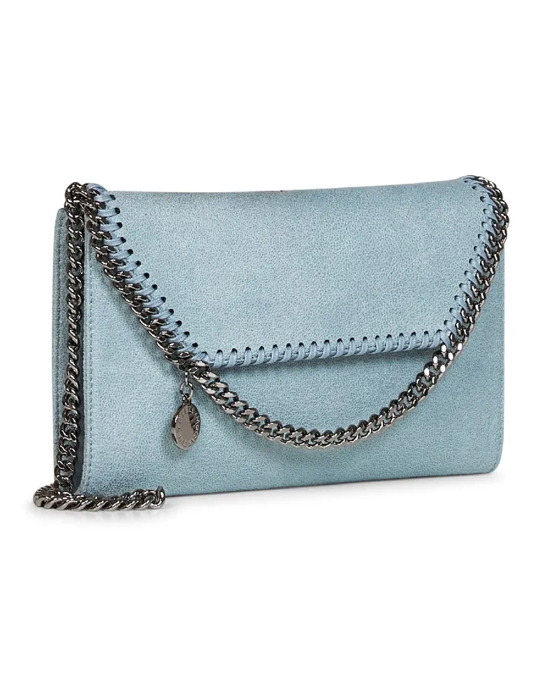 Stella McCartney Women's Crossbody Wallet Falabella Light Blue Polyester Shoulder Bags Blue