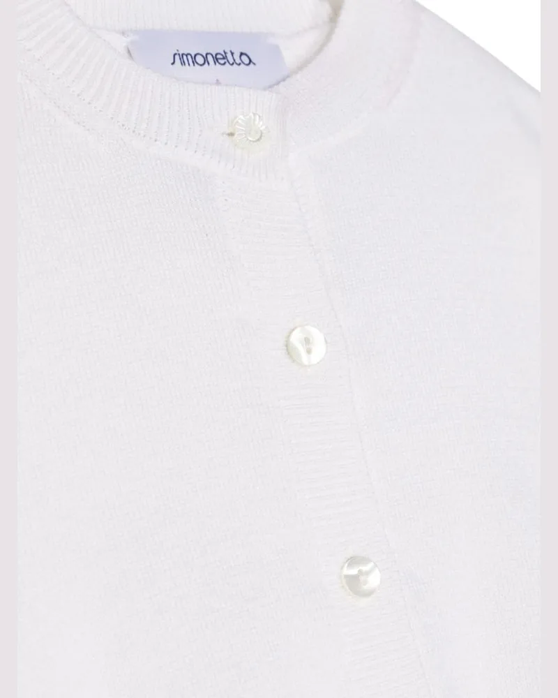 Simonetta Cotton Cashmere Knit Cardigan — White White