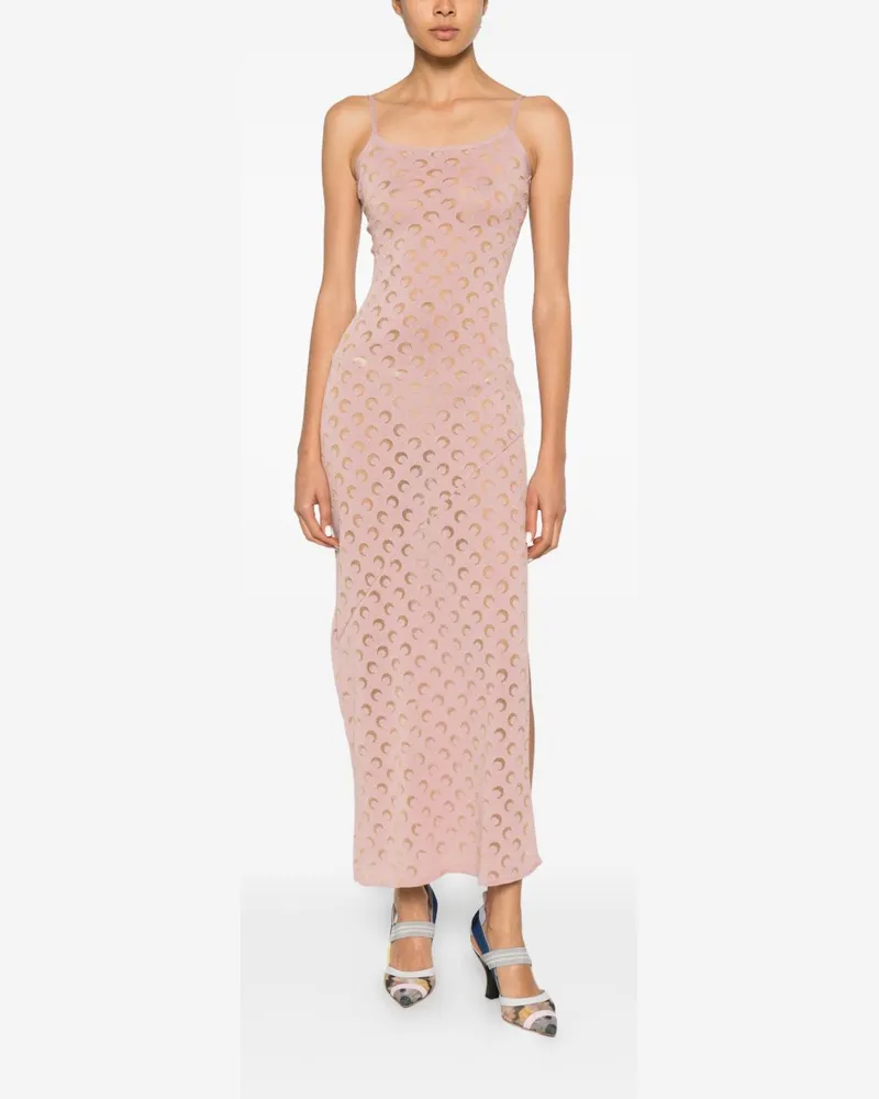 Marine Serre Moon Dress — Pink Pink
