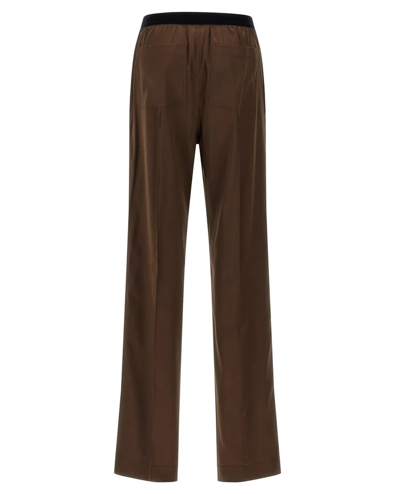 Tom Ford Women's Brown Silk Casual Pants Brown