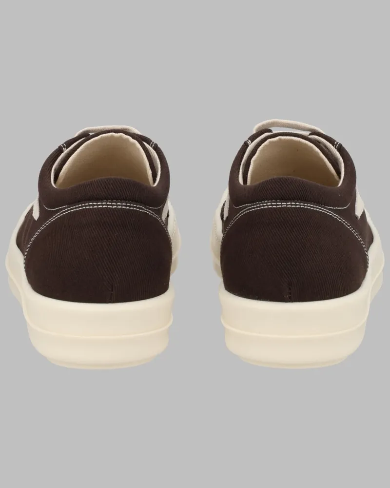 DRKSHDW by Rick Owens Low-Top Canvas Sneakers — Brown Brown