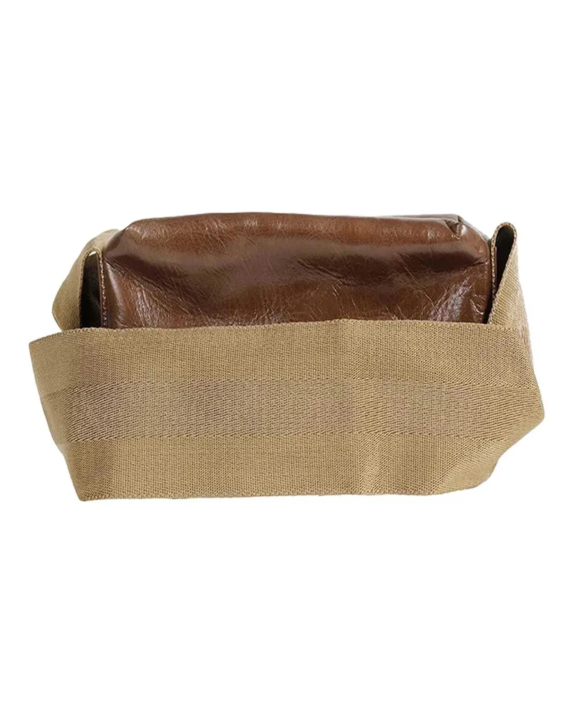 Uma Wang Soft Calfskin Leather Shoulder Bag — Brown Brown