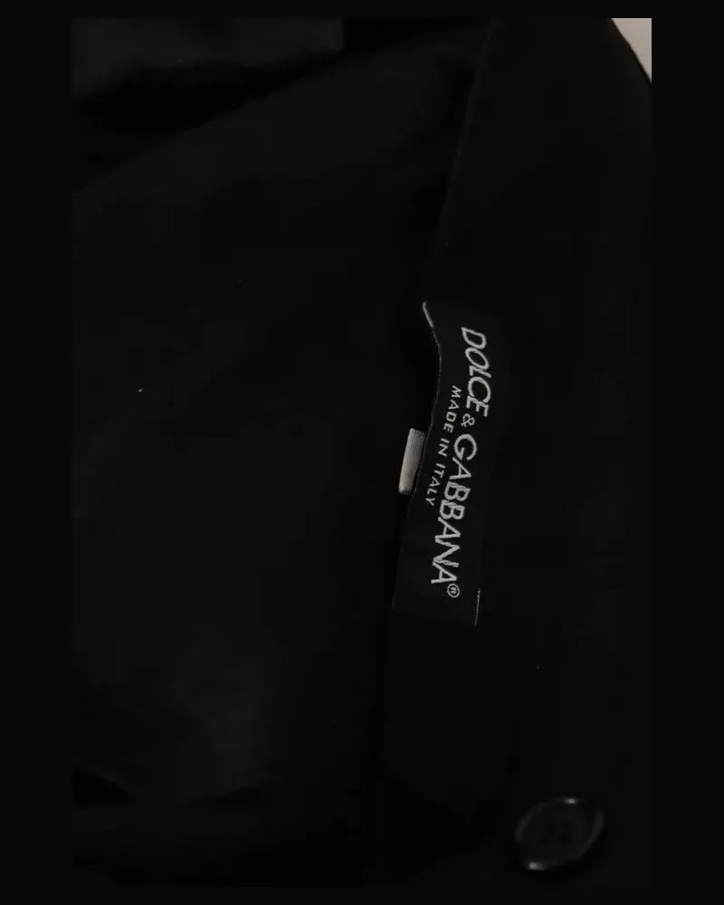 Dolce & Gabbana Men's Black Dress Formal Skinny Pants Wool Black