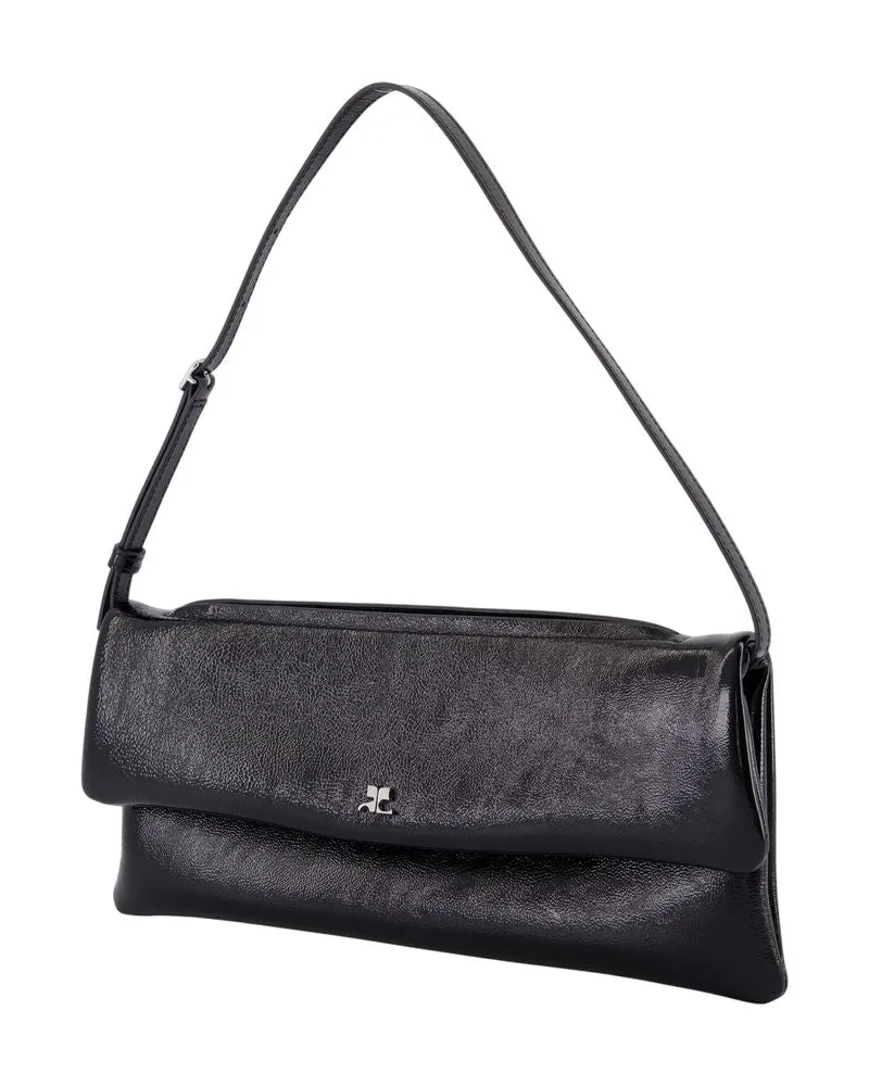 Courrèges Women's Cuff Pouch -  Leather Black Accessories Black