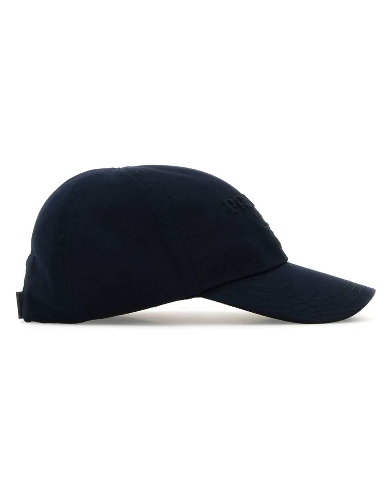 Prada Men's Navy Blue Drill Baseball Cap Bleu Cappelli Hat Navy