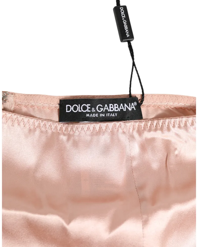 Dolce & Gabbana High-Waist Acetate Bodysuit — Pink Pink