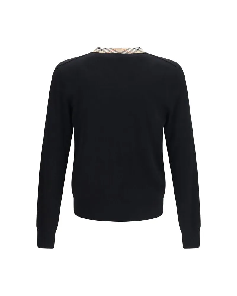 Burberry Men's Black Wool Oves Aries Sweatshirt Clothing Black
