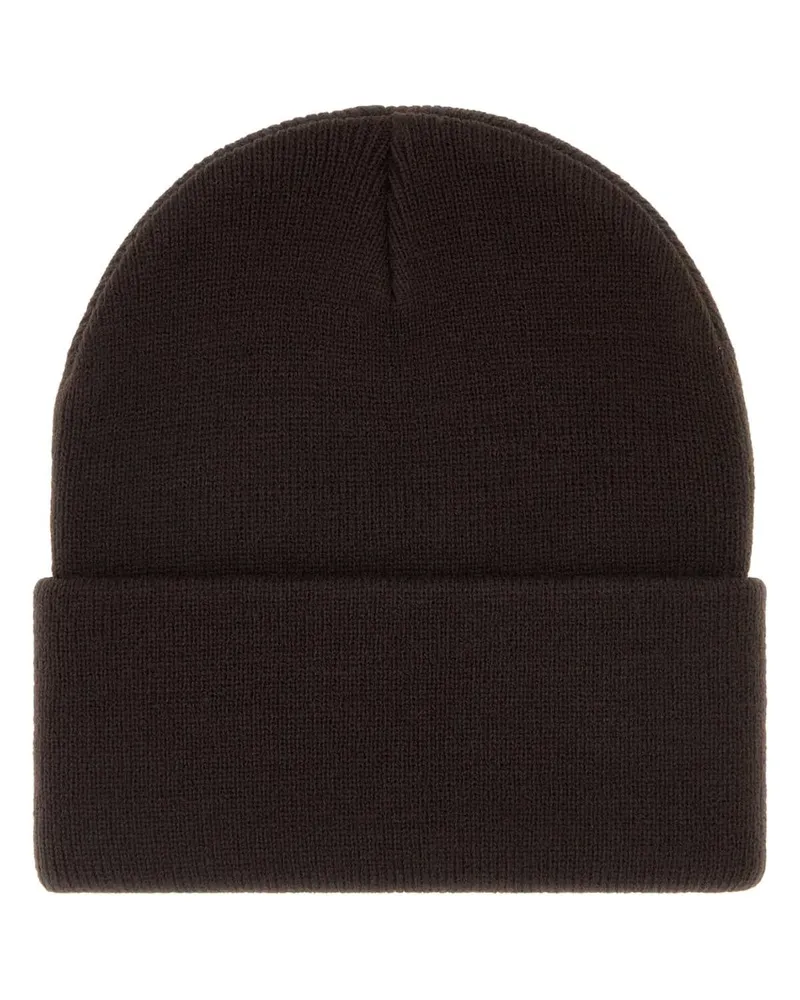 Carhartt WIP Men's Dark Brown Knit W Ashley Beanie Exterior: Acrylic Cappelli Hat Brown