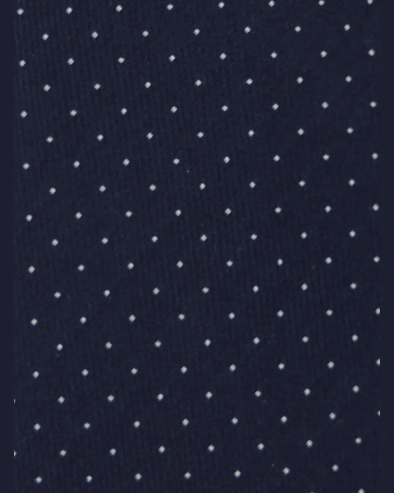 Emporio Armani Men's Silk Tie Micro Polka Dot Blue Ties & Bow Navy