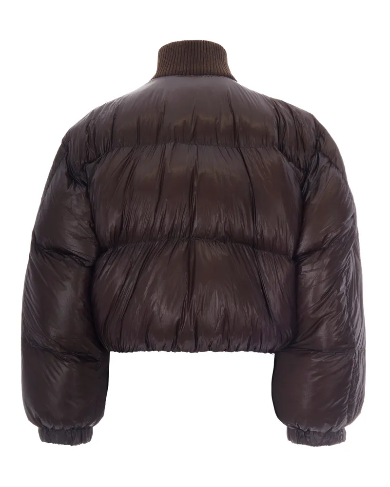 Diesel Women's Cropped Puffer Jacket Warrior Plum Plum-Purple Shell: Polyamide; Rib: Pc Plum/purple Purple
