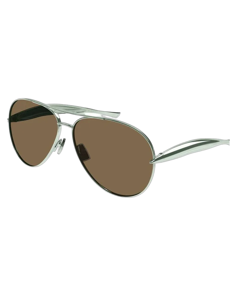 Bottega Veneta Unisex Sunglasses Green Metal Green
