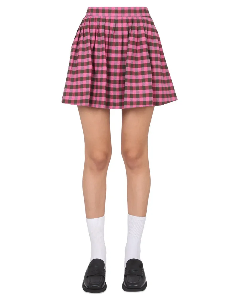 Kenzo Wool-Blend Mini Skirt — Pink Pink