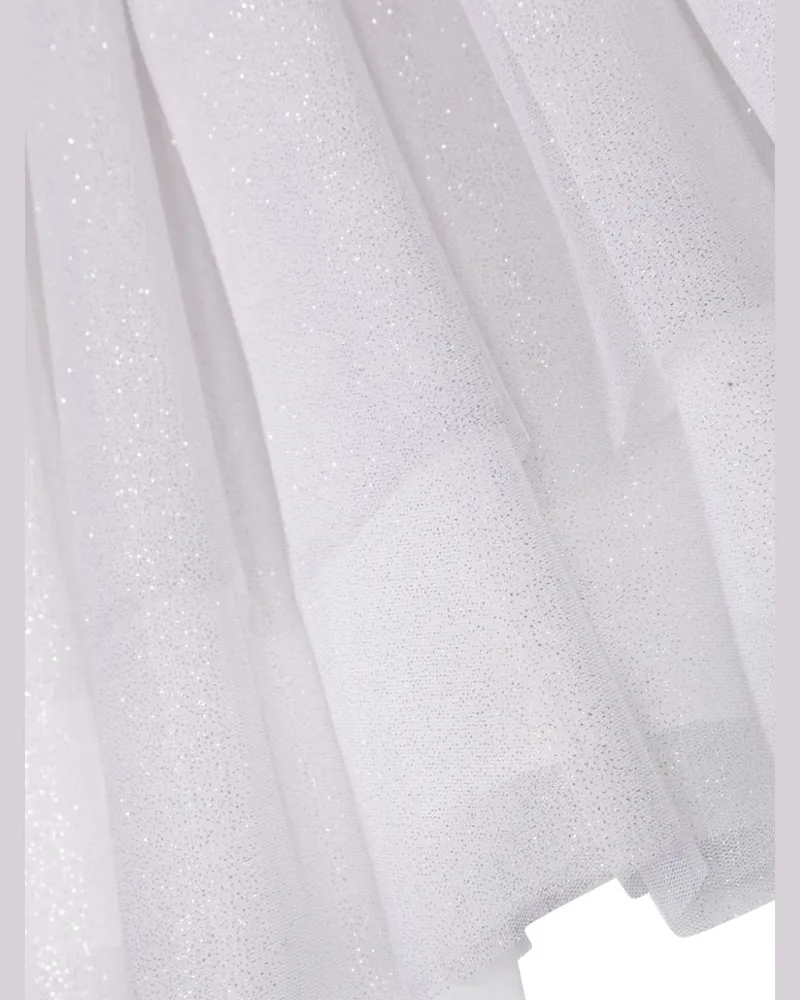 Simonetta Woven Polyester Dress — Silver Silver