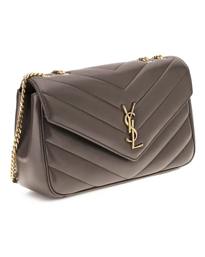 Saint Laurent Women's Loulou Shoulder Bag Urban Chic Lamb Ovis Aries Gray