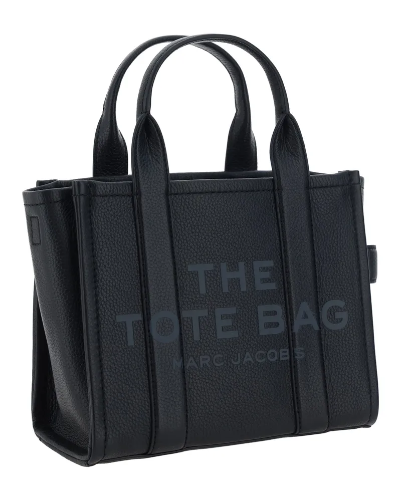 Marc Jacobs Women's Small Tote Handbag Black Calf Leather Handbags Hand Bags Black