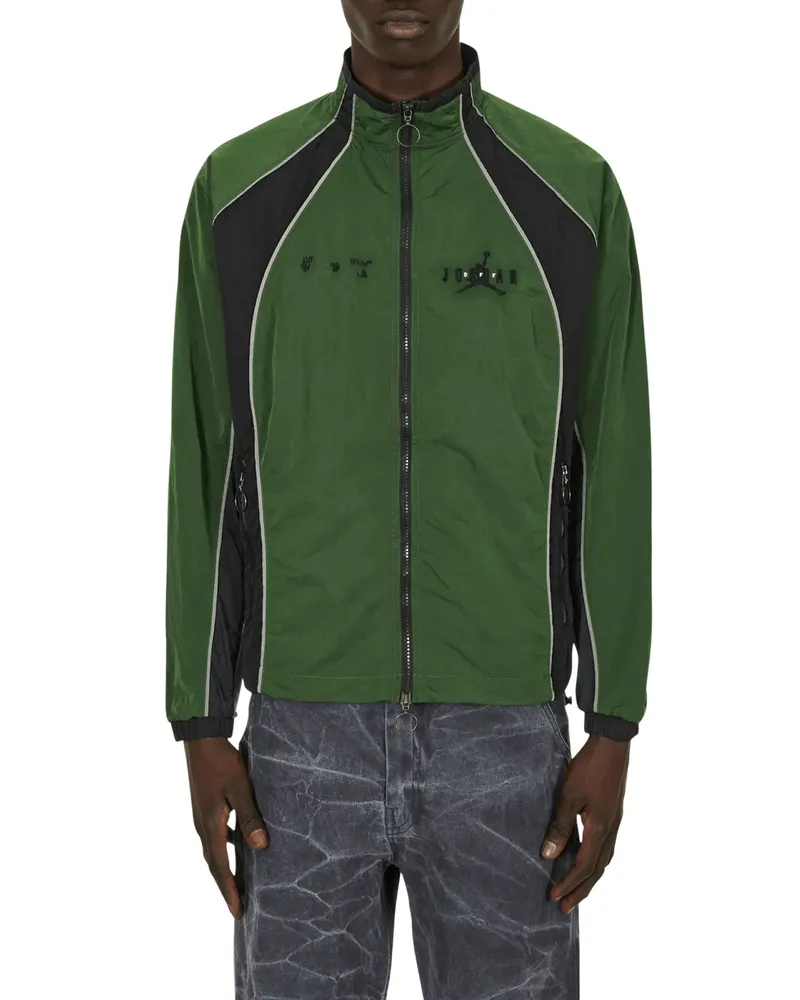 OFF-WHITE Men X Nike Air Jordan Logo Track Jacket Green Clothing > Coats Green
