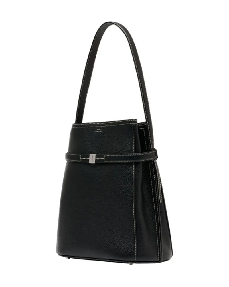Totême Women's Belted Bucket Purse -  Leather Black Calfskin Bags Handbags-Purses Black