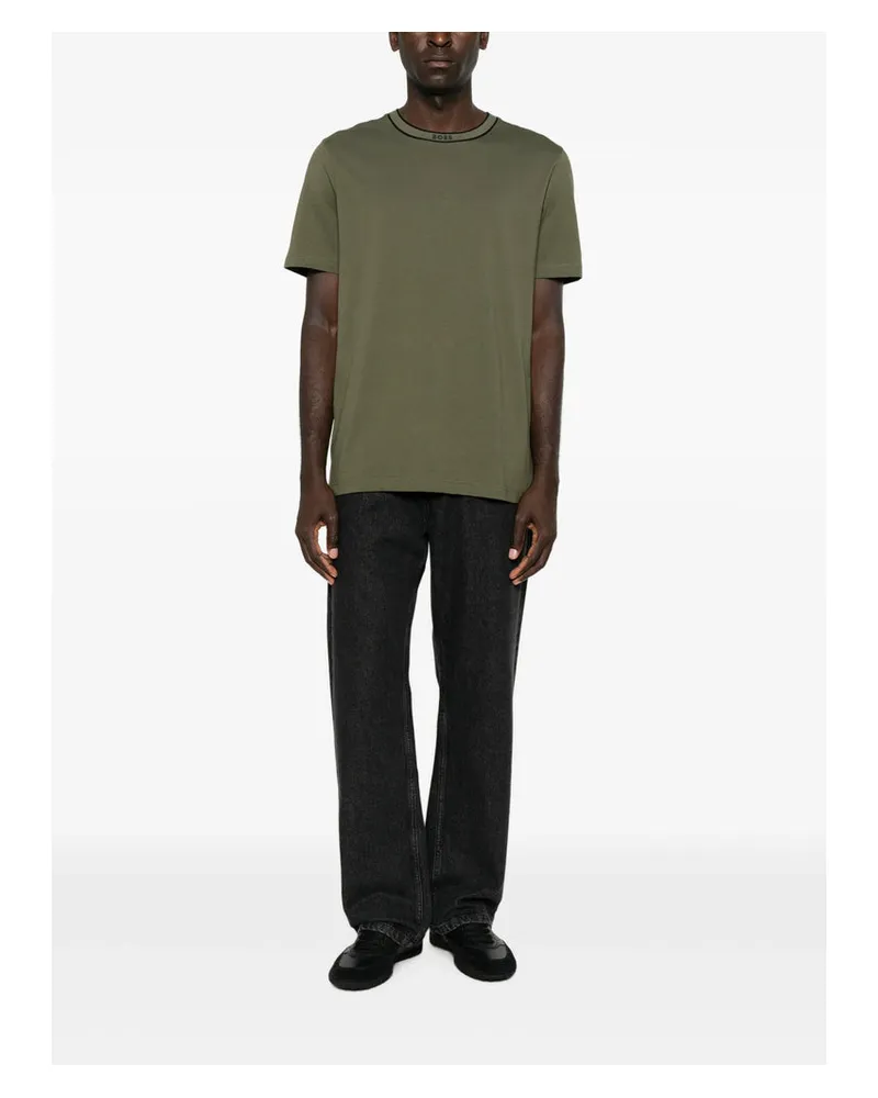 HUGO BOSS Cotton Crew Neck T-Shirt — Green Green