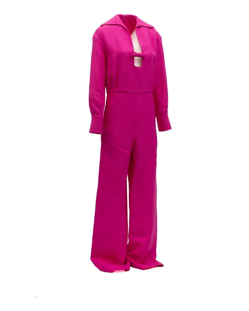 Valentino Garavani Women's Pink Wide-Leg Jumpsuit Pink