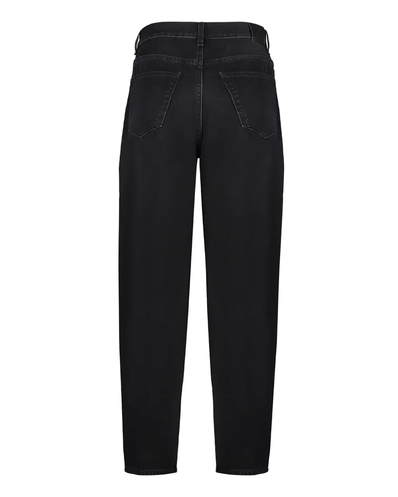 Totême Women's Wide-Leg Jeans Black Cotton Black