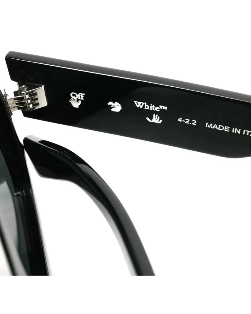 OFF-WHITE Women's Pablo Logo Sunglasses Black Accessories Black