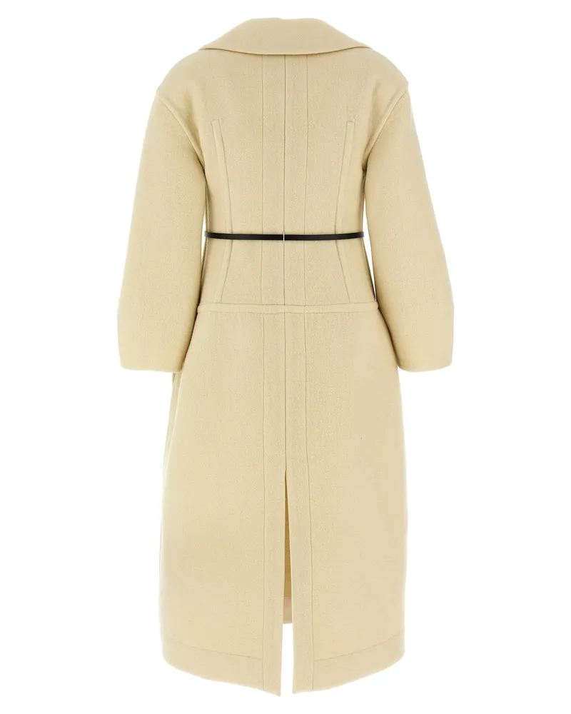 Jil Sander Virgin Wool Felt Coat — Cream Cream