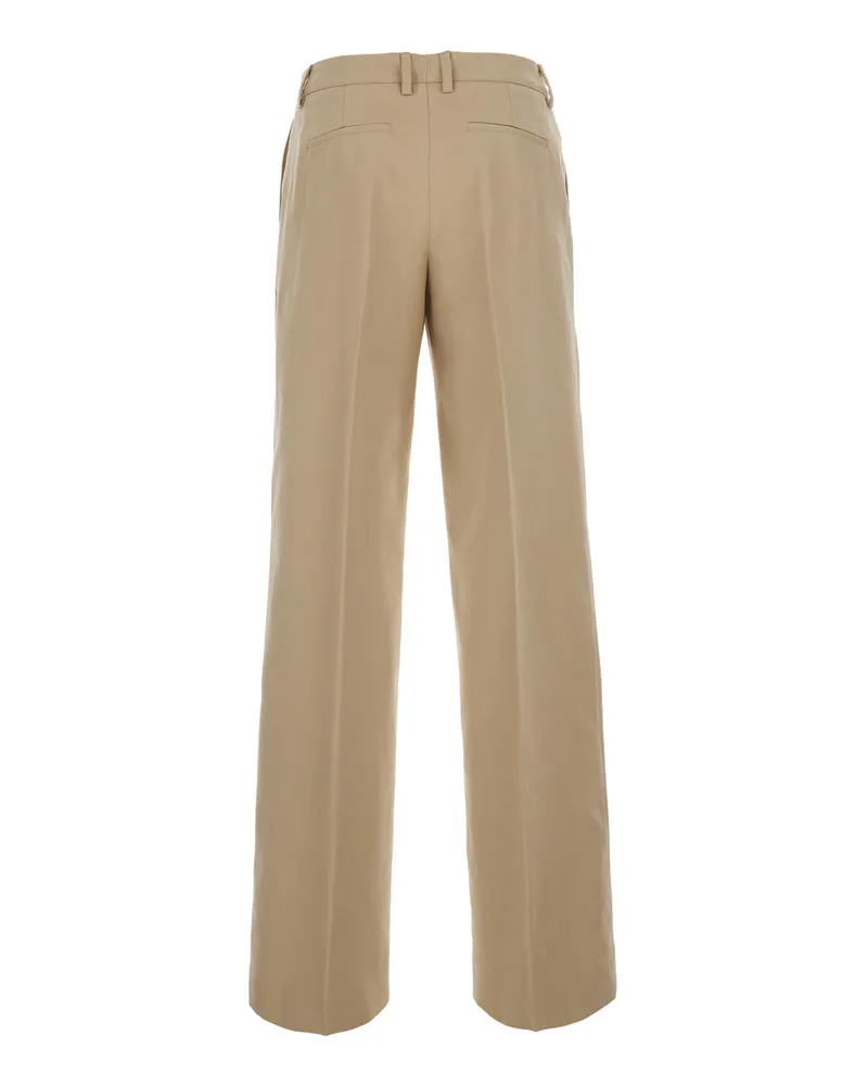 PT TORINO Women's Trousers Francoise Beige Wool-Cotton Wool And Cotton Beige
